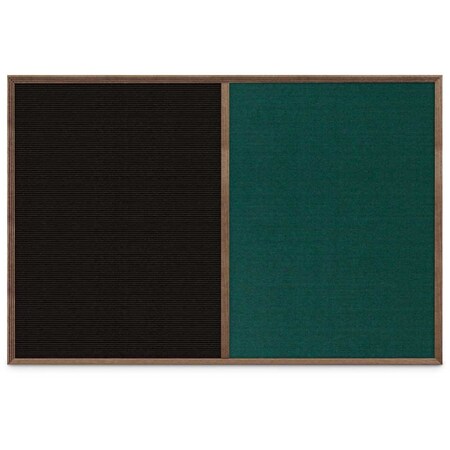United Visual Products Slim Style Indoor Enclosed Corkboard, 24 UV502SC-BLACK-PUMICE